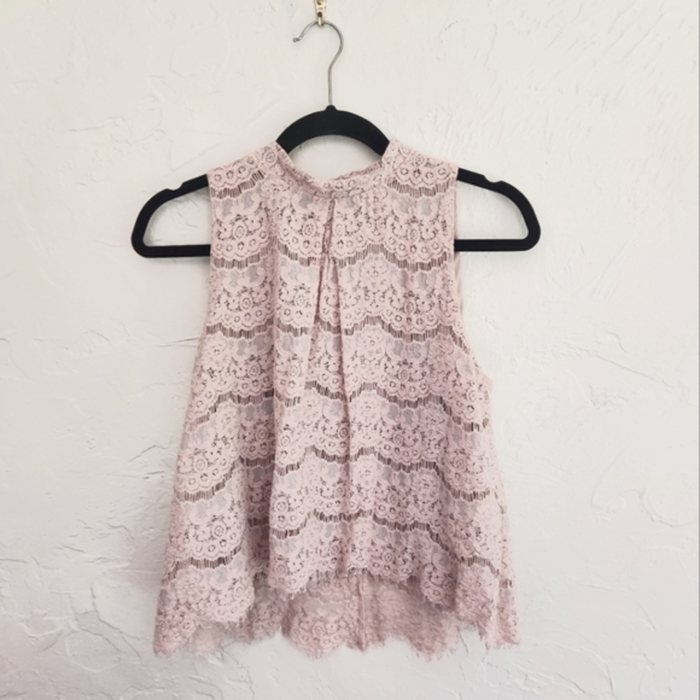 Two for price of one--Love,Fire lacey tops 1.blush pink  2. Cranberry